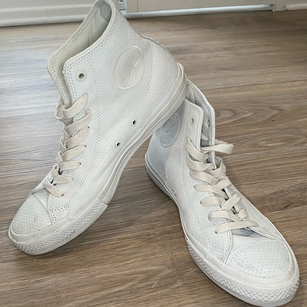 CONVERSE Chuck Taylor All-Star Leather Hi-Top Lunarlon Men Size 8.5